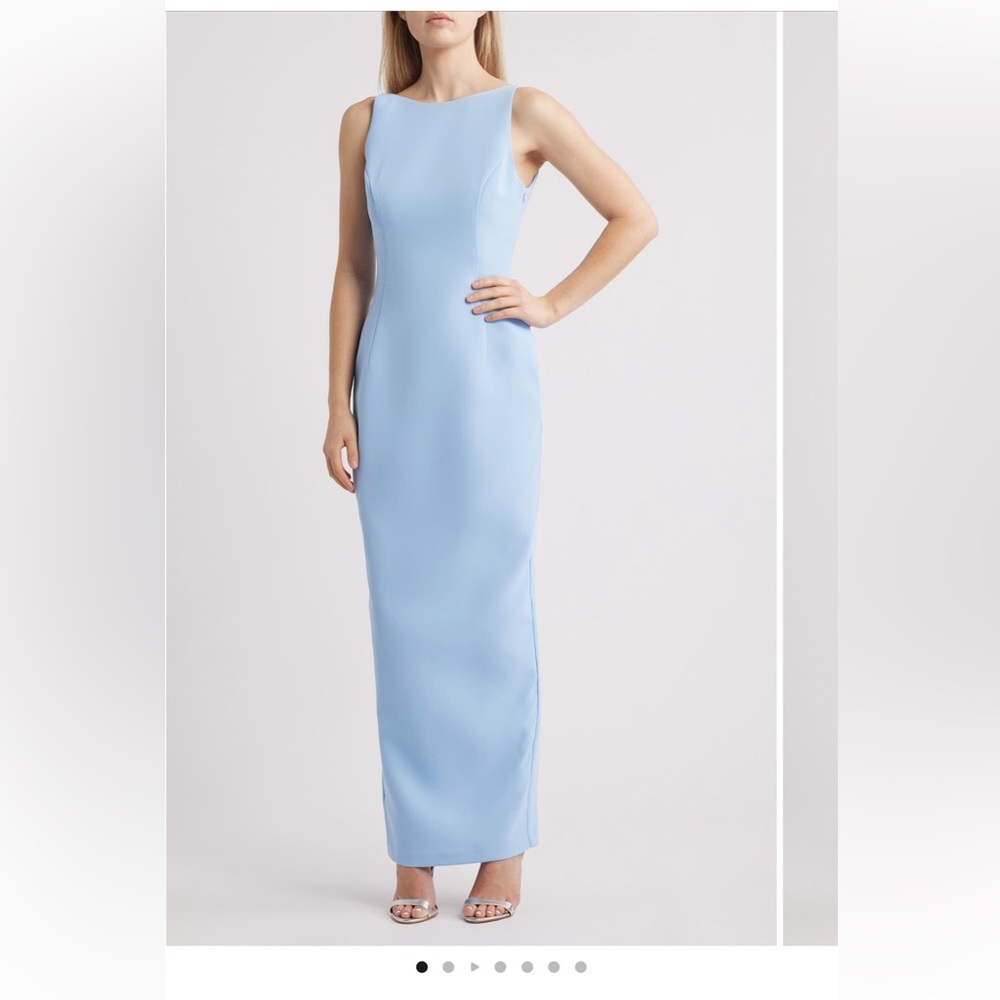 Amanda Uprichard Light Blue Sleeveless Midi Dress
